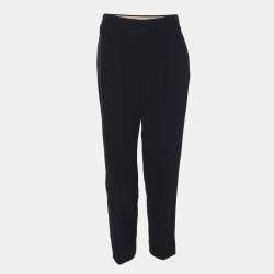 Chloe Red & Black Checked Wool Flared Trousers M Chloe | TLC