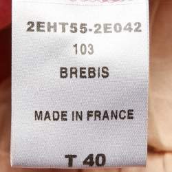 Pre Owned Chloe Pink/Cream Cotton & Silk Tiered Kaftan Tunic M