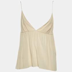 Pre Owned Chloe Cream Silk Chiffon Oversized Top L