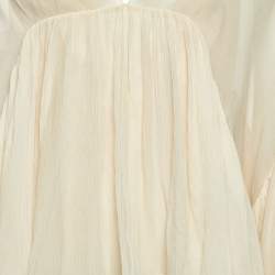 Pre Owned Chloe Cream Silk Chiffon Oversized Top L