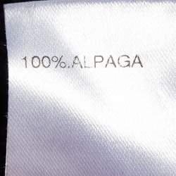 Pre Owned Chloe Navy Blue Alpaca Wool Toggle Button Front Sweater S