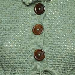 Pre Owned Chloe Olive Green Merino Wool Cropped Cardigan S