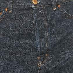 Pre Owned Chloe Navy Blue Denim Mini Skirt S Waist 26"