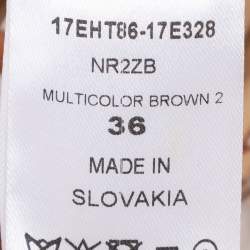 Pre Owned Chloe Multicolor/Brown Cotton Off The Shoulder Top S