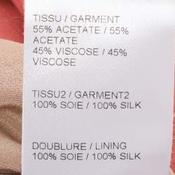 Pre Owned Chloe Colorblock Crepe Fabric Midi Dress M