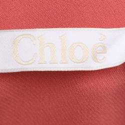 Pre Owned Chloe Colorblock Crepe Fabric Midi Dress M