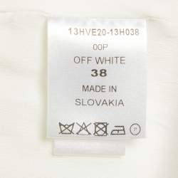 Pre Owned Chloe Off-White Crepe Open Front Cropped Blazer M