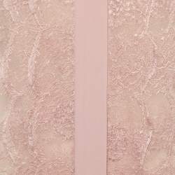 Pre Owned Chloé Powder Pink Lace Ruffled Button Front Shirt S