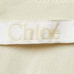 Pre Owned Chloé Havana Brown Fringed Jacquard Mini Tunic Dress S