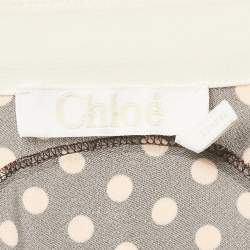 Pre Owned Chloé Brown Printed Crepe & Silk Maxi Dress L