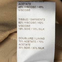Pre Owned Chloe Beige /Black Crepe Sleeveless Mini Dress S