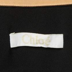 Pre Owned Chloe Black Crepe Neck Tie Detail Short Dress M