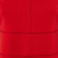 Pre Owned Chloe Red Wool Full Sleeve Mini Dress M