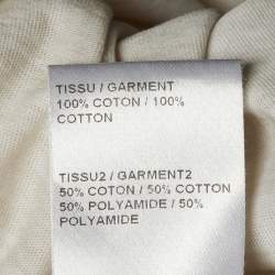 Pre Owned Chloé Off White Cotton & Tulle Top  S