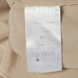 Pre Owned Chloe Beige Silk Button Front Blouse L