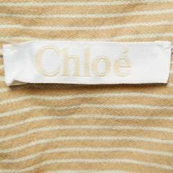 Pre Owned Chloe Blue Corduroy Front pocket Detail Shirt M