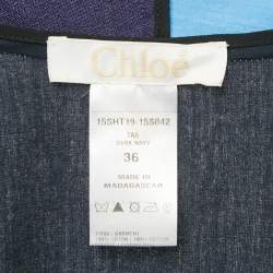 مملوكة مسبقًا سترة كلوى قطن أزرق بتطريزات أمامية مفتوحة مقاس صغير (سمول)