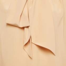 مملوكة مسبقًا بلوزة كلوي حرير بيج بربطة عنق مقاس صغير - سمول