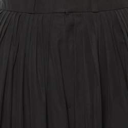 Pre Owned Chloé Black Poplin Gathered Culottes S