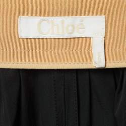 Pre Owned Chloé Black Poplin Gathered Culottes S