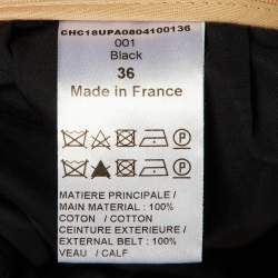 Pre Owned Chloé Black Poplin Gathered Culottes S