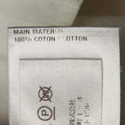 مملوكة مسبقًا Chloe White Cotton Tie Detail Bustier Top M