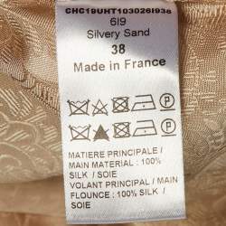 Pre Owned Chloe Pale Pink Paisley Pattern Silk Asymmetric Blouse M