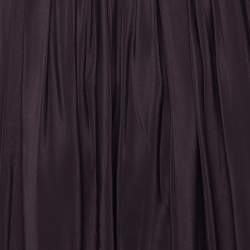 Pre Owned فستان ميني كلوي كريب أرجواني داكن بطيات بدون حمالات مقاس متوسط