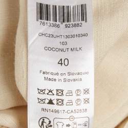 مملوكة مسبقًا Chloe Beige Linen Top M