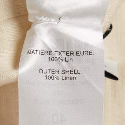 مملوكة مسبقًا Chloe Beige Linen Top M