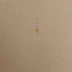 Pre Owned سترة كلوى صوف كريمي مزدوجة الصدر بحواف متموجة مقاس صغير (سمول)