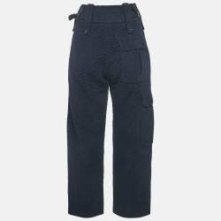 مملوكة مسبقًا بنطلون كلوي قطن بعين القماش أزرق كحلي مقاس متوسط (ميديم)