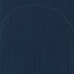 Pre Owned فستان ماكسي كلو شيفون أزرق بكسرات وكشكش مقاس متوسط - ميديوم