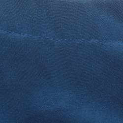 Pre Owned فستان ماكسي كلو شيفون أزرق بكسرات وكشكش مقاس متوسط - ميديوم