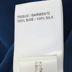 Pre Owned فستان ماكسي كلو شيفون أزرق بكسرات وكشكش مقاس متوسط - ميديوم