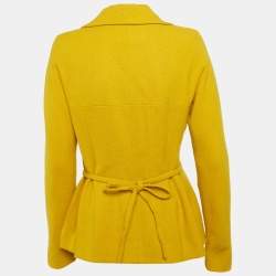Pre Owned Chloe Vintage Yellow Lurex Wool Blazer M