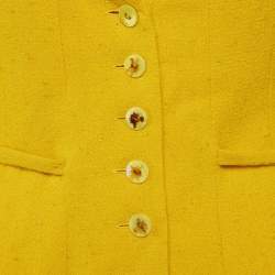Pre Owned Chloe Vintage Yellow Lurex Wool Blazer M