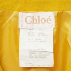 Pre Owned Chloe Vintage Yellow Lurex Wool Blazer M