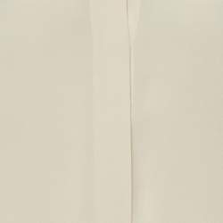 Pre Owned بلوزة كلوي حرير بيج فاتح/أزرق بتفاصيل رباط صغيرة