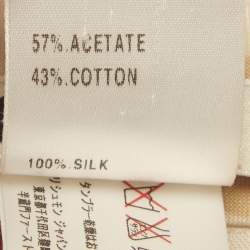 Pre Owned Chloe Orange/Beige Crepe Printed Mini Dress M