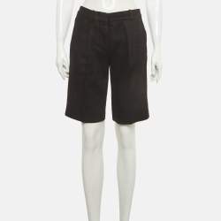 Pre Owned Chloe Black Linen Tailored Shorts S