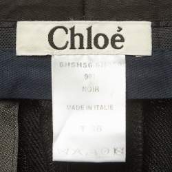 Pre Owned Chloe Black Linen Tailored Shorts S