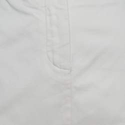 Pre Owned Chloe Cream Twill Mini Skirt M