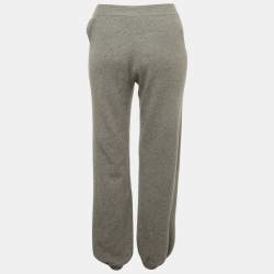 Pre Owned Chloe Grey Wool Button Detail Sweatpants XS