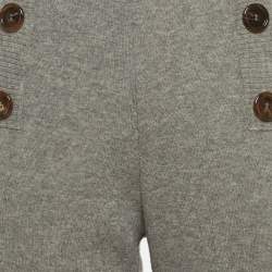 Pre Owned Chloe Grey Wool Button Detail Sweatpants XS