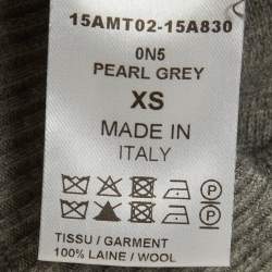 Pre Owned Chloe Grey Wool Button Detail Sweatpants XS