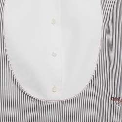 Pre Owned تونيك كلوي قطن مخطط أبيض/أسود مقاس وسط (ميديوم)