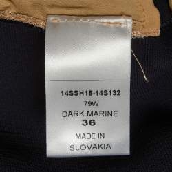 Pre Owned شورت كلوي أزرق من الكريب بثنيات صغير