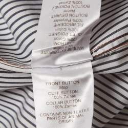 Pre Owned Chloe Black/White Striped Cotton Tunic M