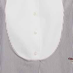Pre Owned Chloe Black/White Striped Cotton Tunic M